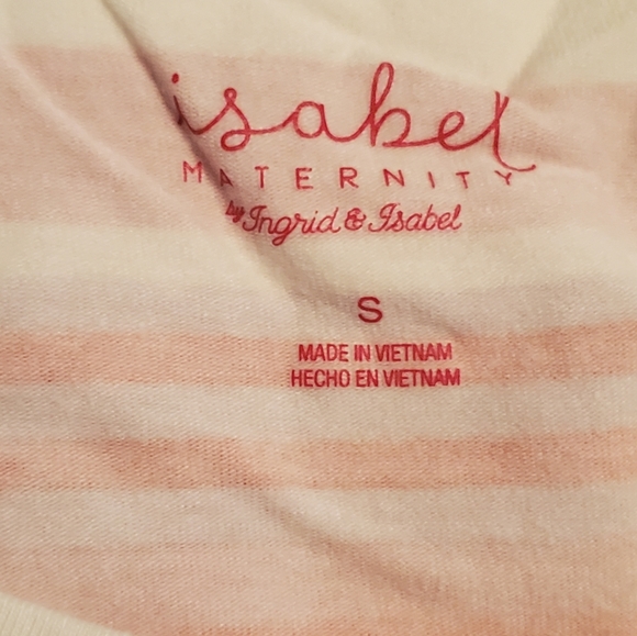 Striped Short Sleeve Maternity Dress - Isabel by Ingrid & Isabel size Small - Picture 5 of 5